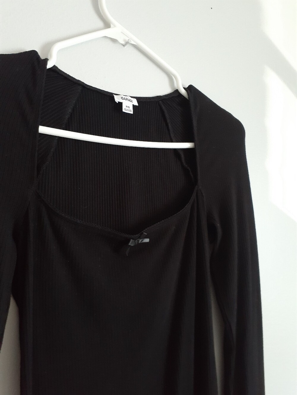 Garage Mini Dress Black Ribbed